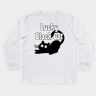 Lucky Black Cat Kids Long Sleeve T-Shirt